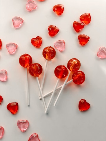 red and white candy sticks